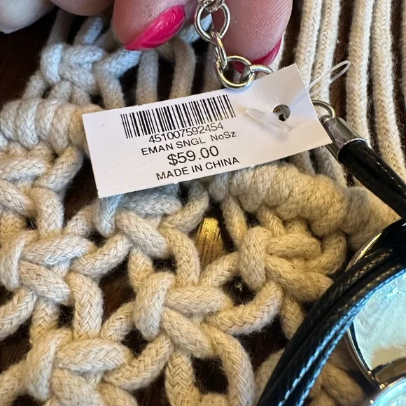 Chico's Black Cord Necklace with Silver Pendant NWT - Picture 6 of 8